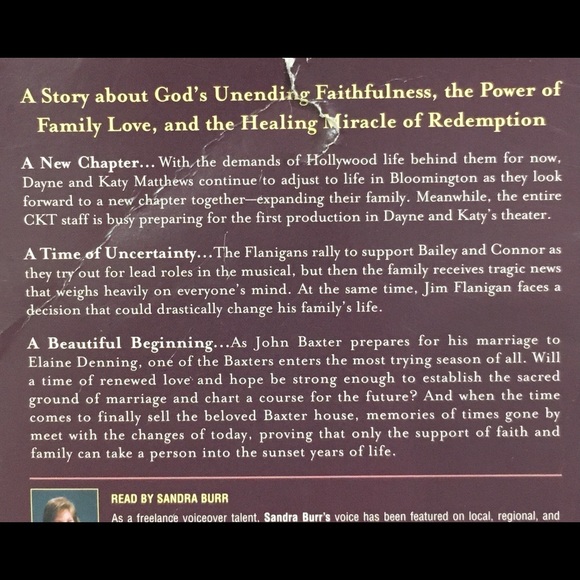 Karen Kingsbury Baxter Family Drama Sunset Series #4 Audio Book CD - Picture 4 of 5
